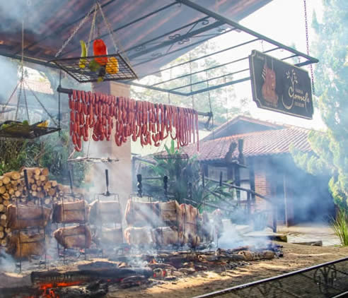 churrasco de chão